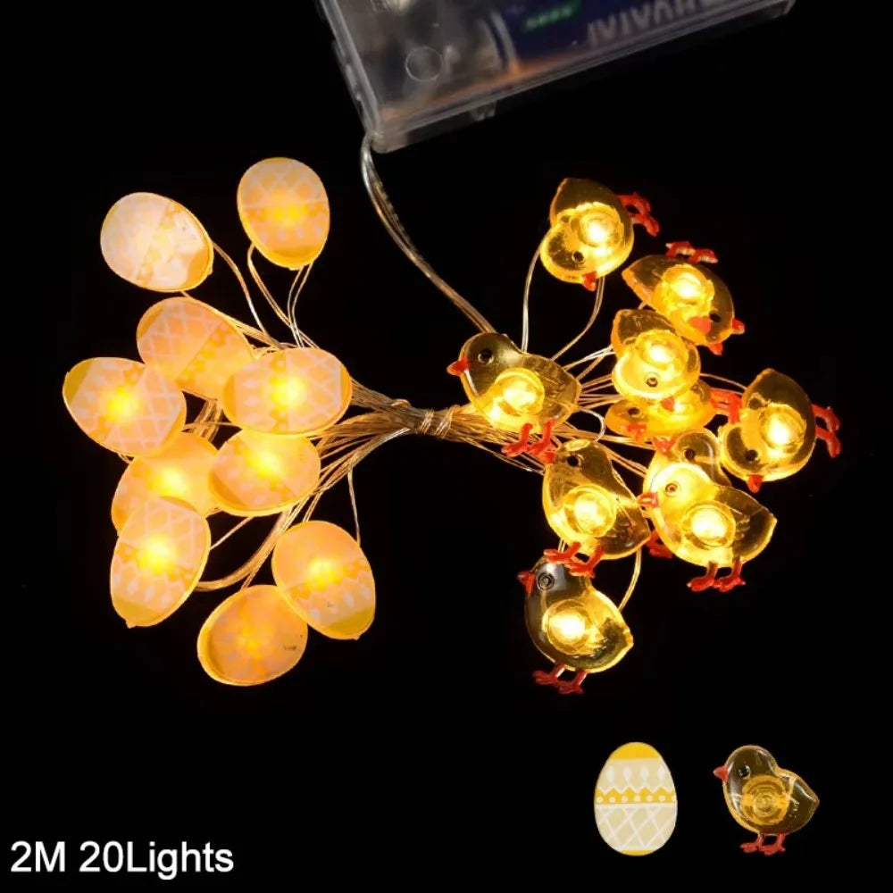 Easter LED String Lights – 2M 20 LED Bunny Fairy Light Garland