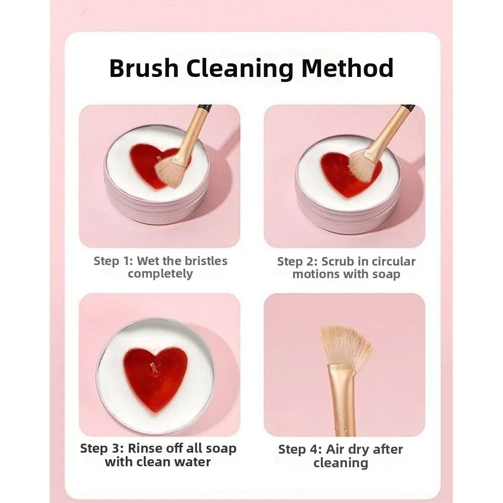 Makeup Brush Cleaner Soap & Silicone Mat – Deep Clean Set