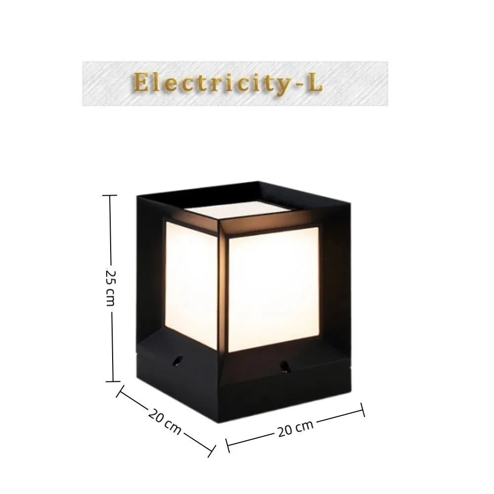 Modern E27 Outdoor Pillar Cap Light | IP54 Waterproof 220V