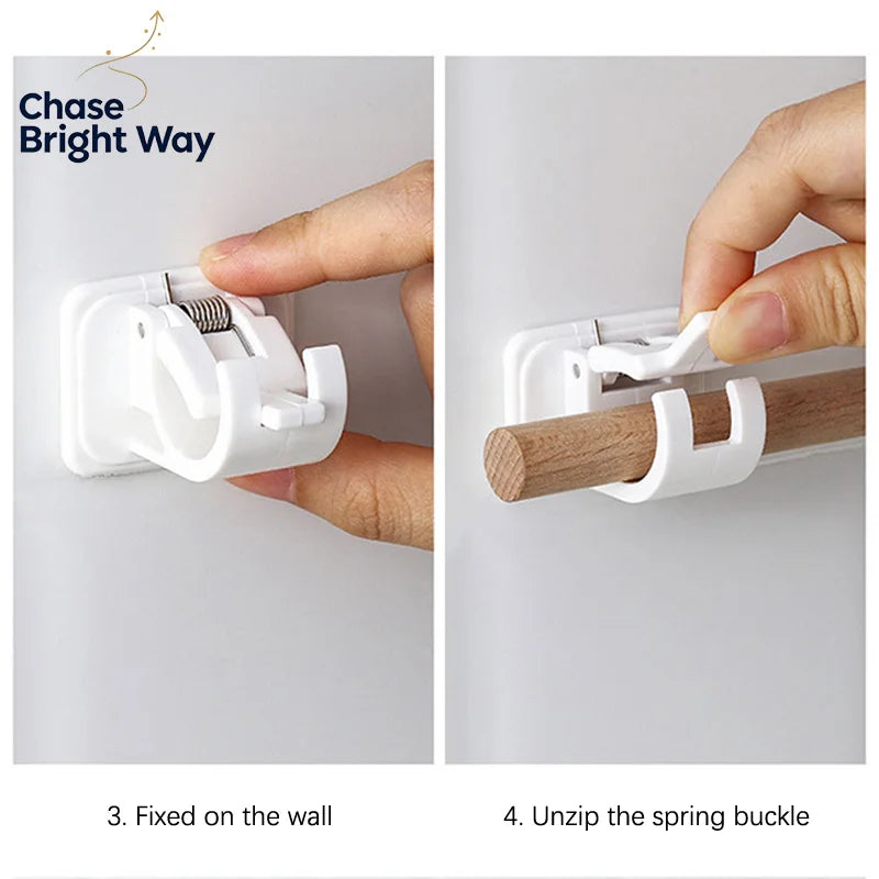 Wall Mounted Fishing Rod Holder Clips – 2-Pack Storage Rack