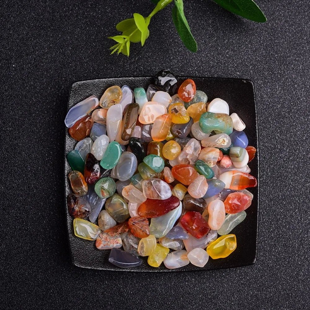 Colorful Agate Crystal Gravel 100g | Garden Décor Stones