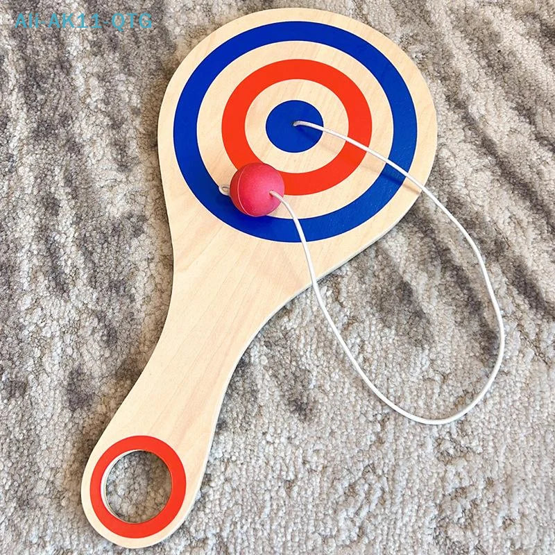 Wooden Paddle Ball with Elastic String – Coordination Toy
