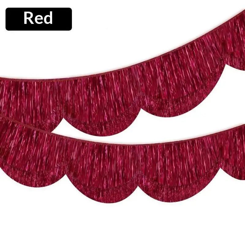 Metallic Foil Fringe Tassel Garland – Multicolor Party Décor