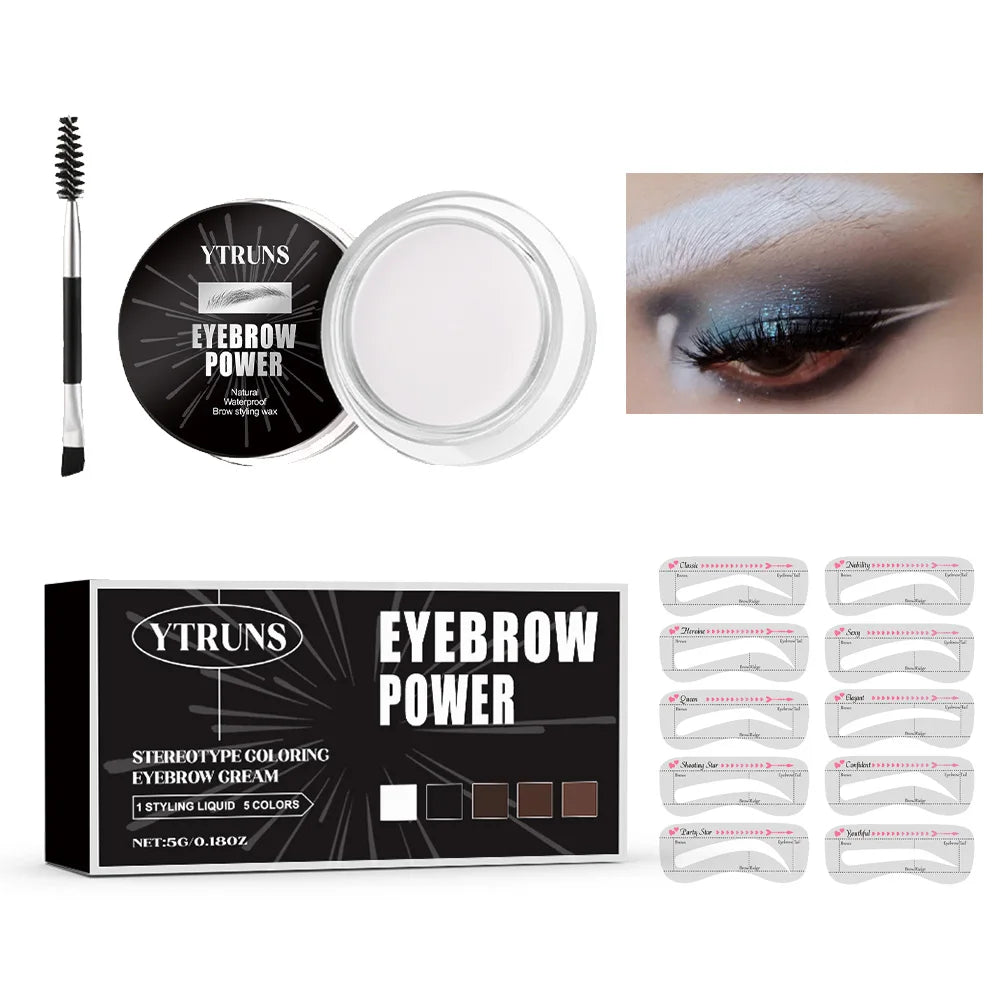 YTRUNS 6-Color Eyebrow Gel Set with Brush – Waterproof Tinted