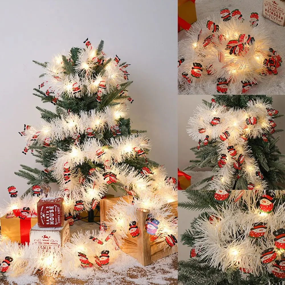 5M Christmas String Lights – Santa & Snowflake Décor Strip