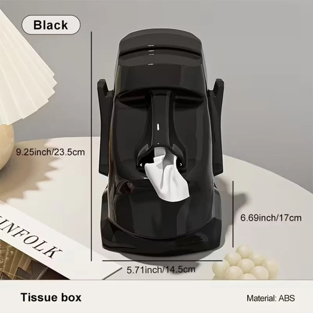 Moai Statue 3-in-1 Tissue Box & Desktop Organizer | ABS