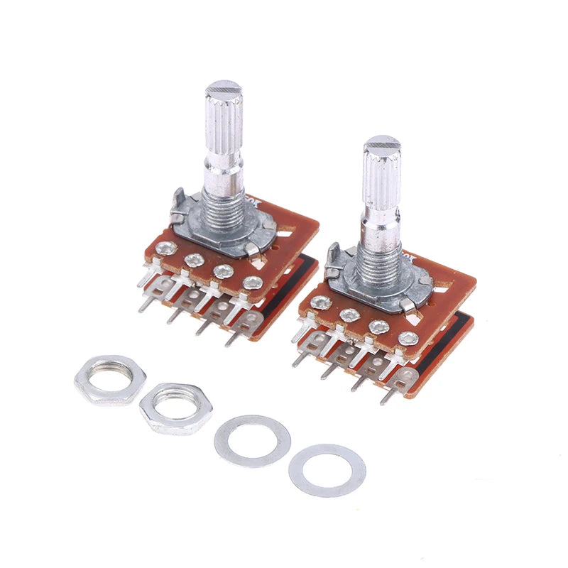 WH148 Dual Channel Potentiometer B50K B100K 8-Pin Flower Shaft