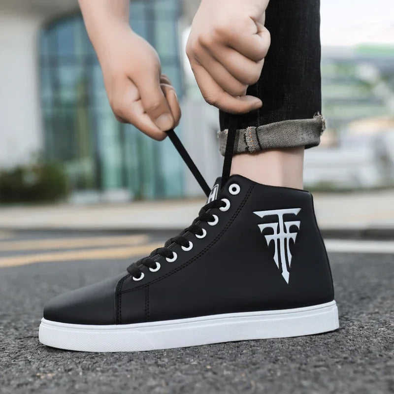 Men's High Top Sneakers – Non-Slip Waterproof Casual Shoes