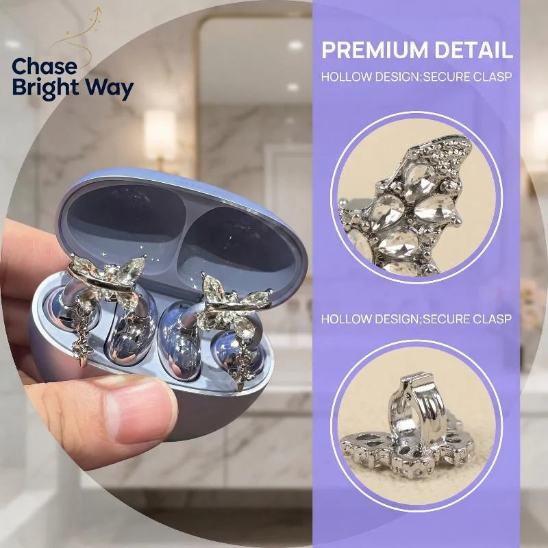 Rhinestone Clip-On Headphone Charm – DIY Earphone Decoration