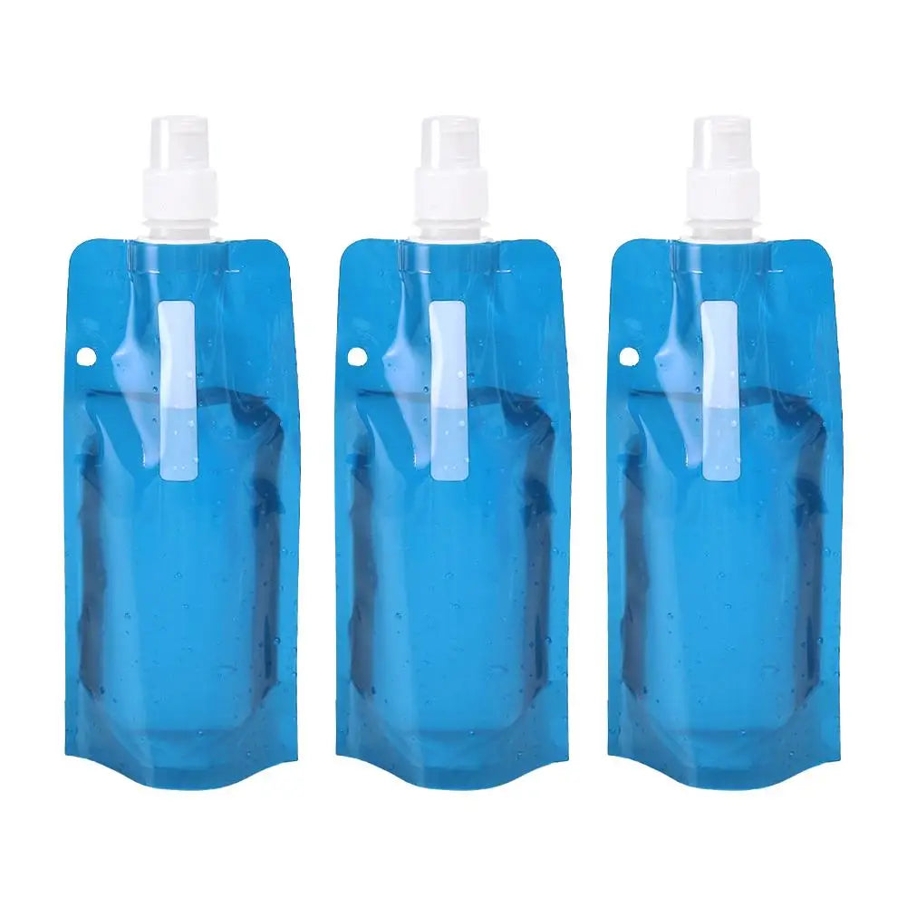 Foldable Sport Water Bottle 480ml – BPA-Free Collapsible Bag