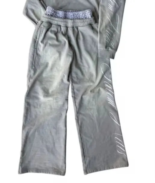 Y2K Punk Printed Hoodie & Sweatpants Set – Women's Loose Fit