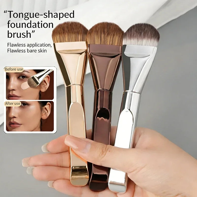 Professional Foundation Brush – Soft Synthetic Bristles | Travel