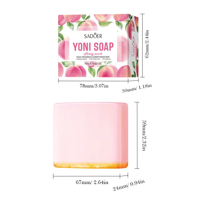 Peach Intimate Soap + Foaming Net – pH-Balanced Sensitive Skin