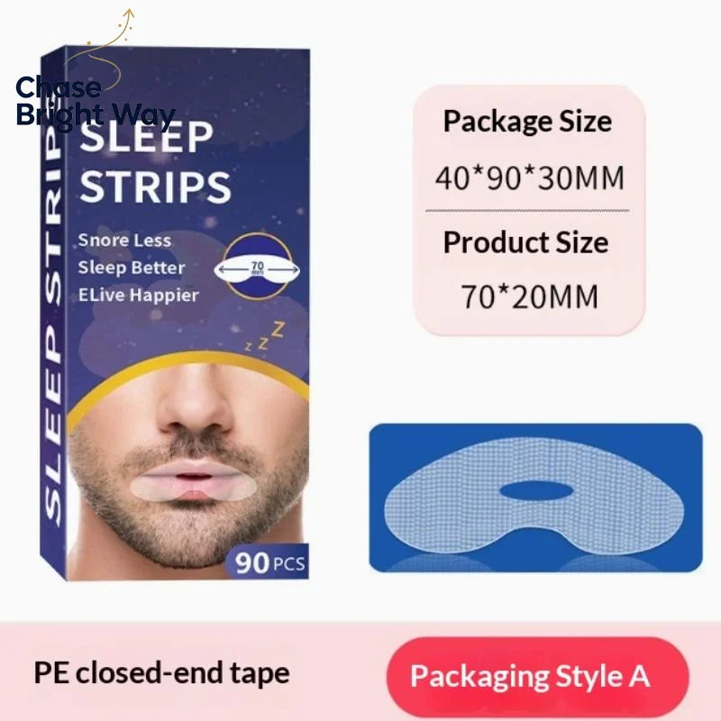Sleep Mouth Tape Strips 90Pcs – Nasal Breathing Night Aid