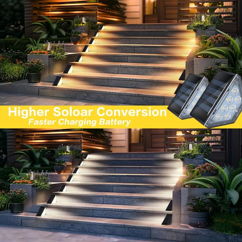 Solar Step Light 7 LED IP67 Waterproof Outdoor Stair Lamp