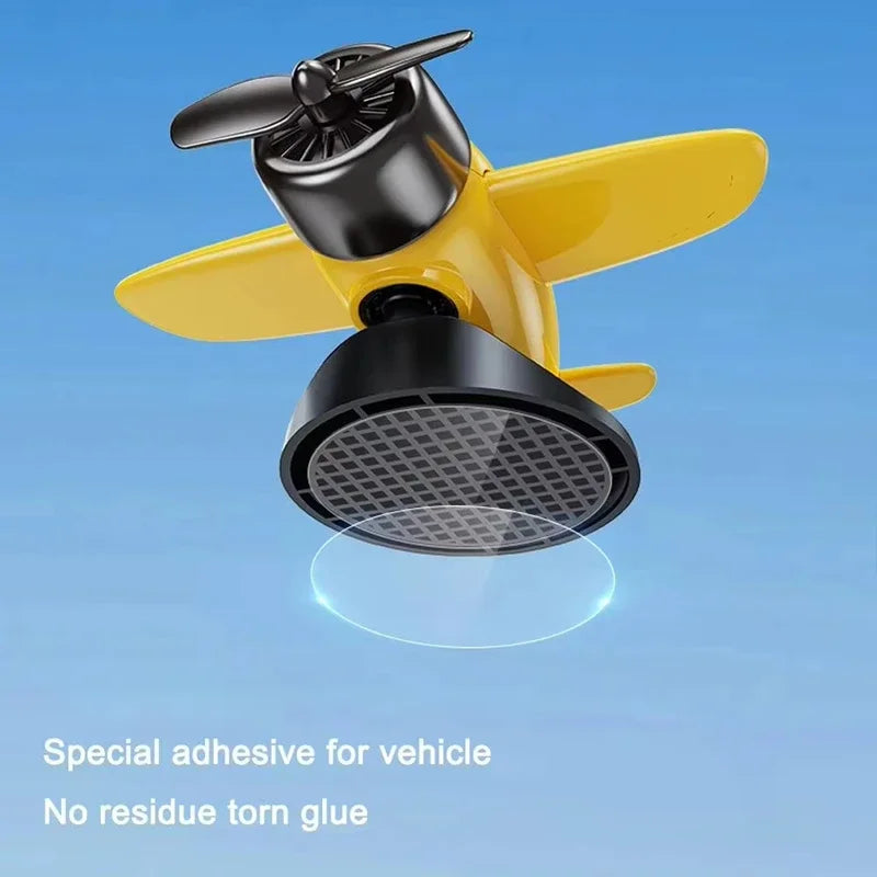 Solar Rotating Airplane Car Dashboard Ornament | 360° Spin