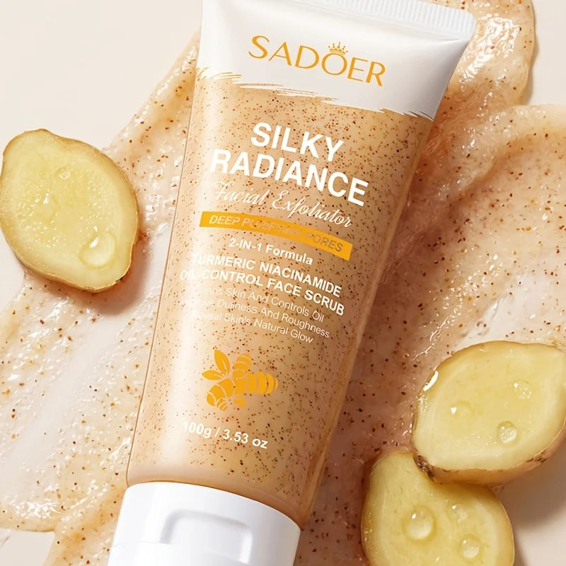 Turmeric & Niacinamide Facial Scrub – Brightening Exfoliating Balm
