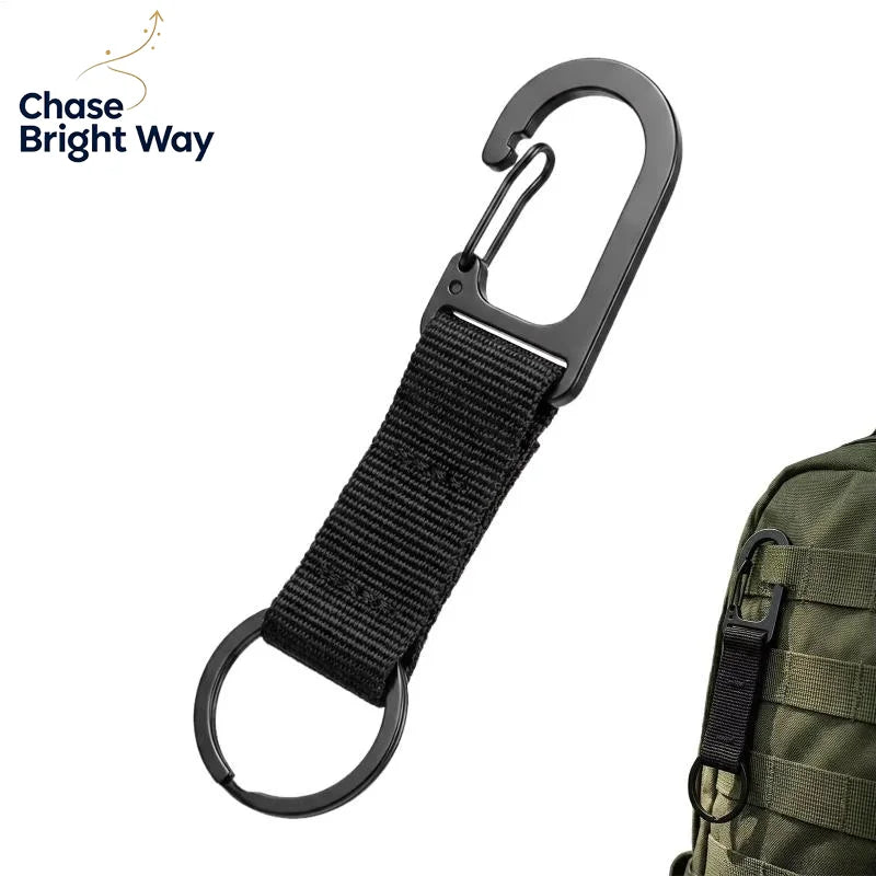 Webbing Snap Hook Carabiner Clip – EDC Key Ring for Hiking