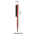 3-Row Boar Bristle Fluffy Hair Comb – Volumizing Teasing Brush