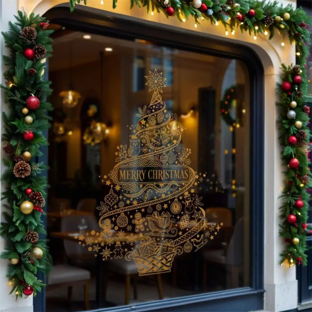 Reusable Christmas Window Clings – PVC Electrostatic Xmas Decals