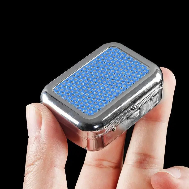 Stainless Steel Pocket Ashtray – Sealed Lid for Travel & Camping