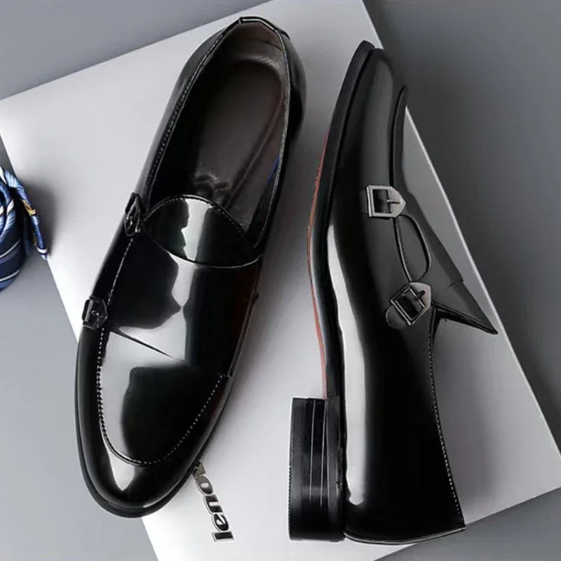 Men's Patent Leather Dress Loafers – Wedding & Party Slip-On Shoes