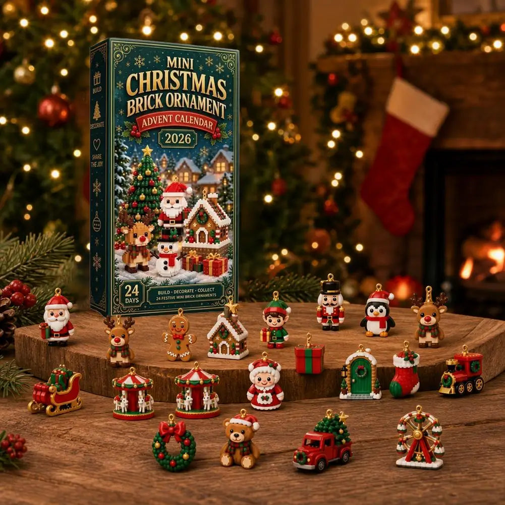 Christmas Advent Calendar – 24 PVC Ornaments Countdown