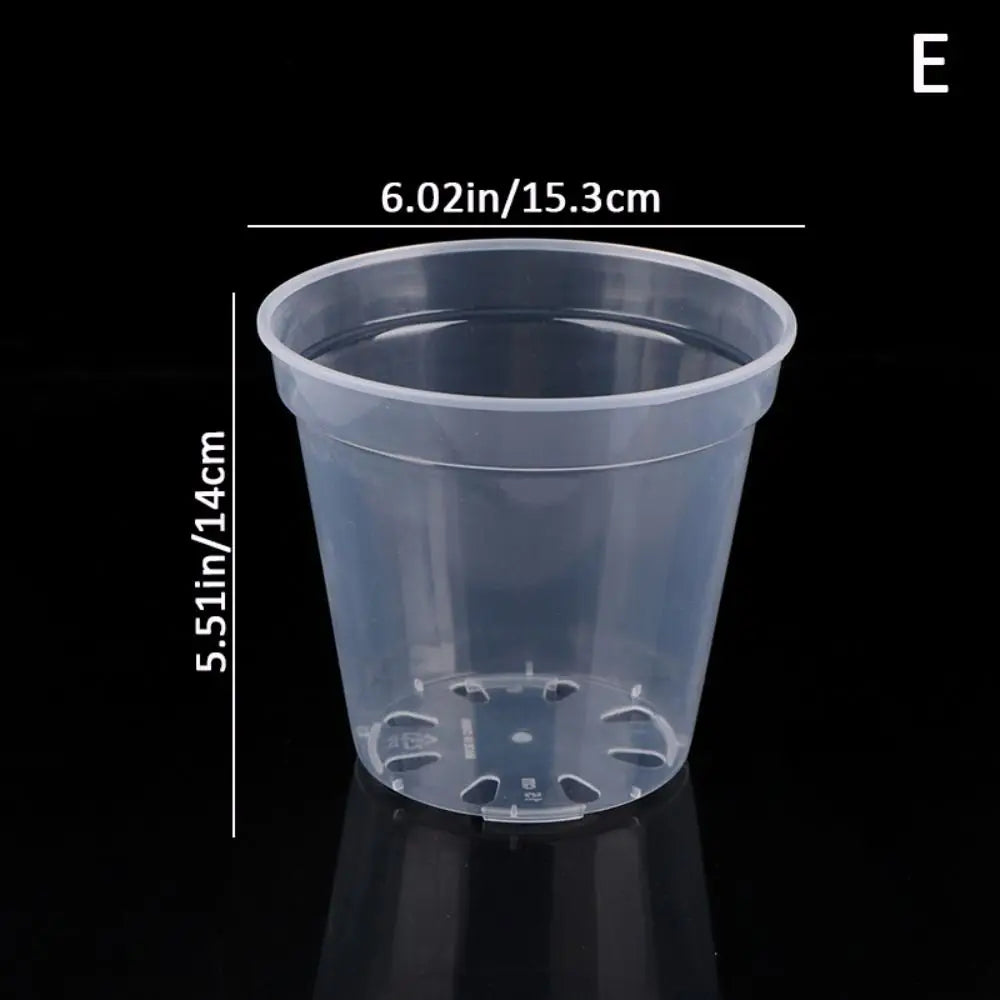 Transparent Plastic Orchid Nursery Pot – Round DIY Planter