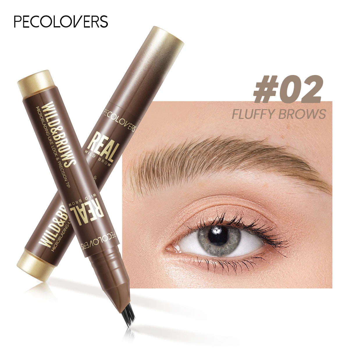 Waterproof Double-Effect Brow Pencil – 24HR Smudge-Proof