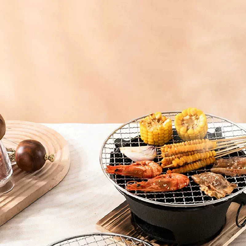 Stainless Steel Round Grill Net | BBQ & Camping Grid 25–40cm