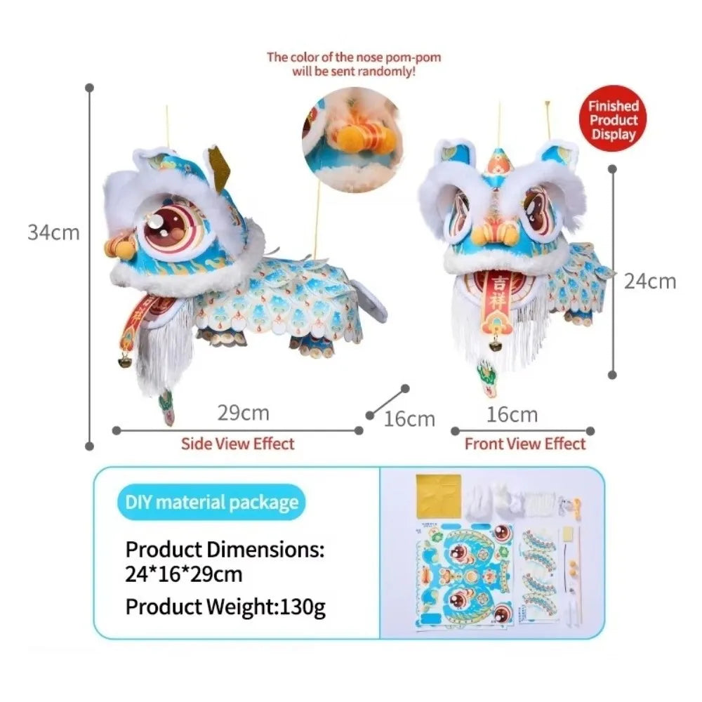 DIY Lion Dance Lantern Kit – New Year Hanging Ornament & Tassel