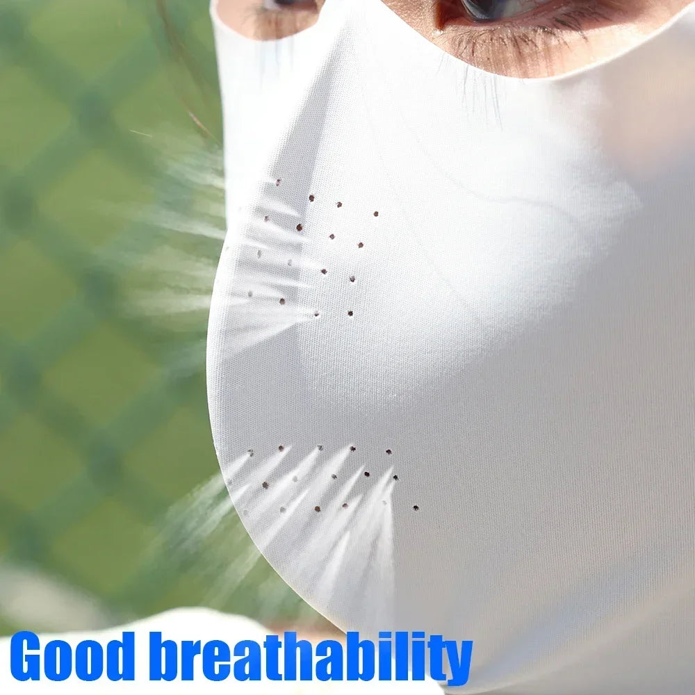 Women's Ice Silk Face Mask & Neck Scarf – UPF50+ UV Protection