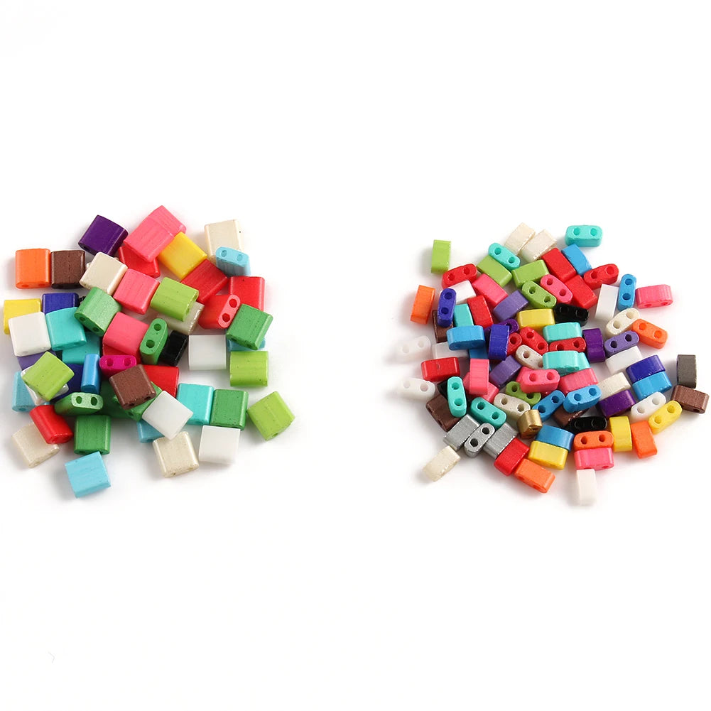 Two Hole Glass Seed Beads 5mm – DIY Jewelry Making 5g Pack