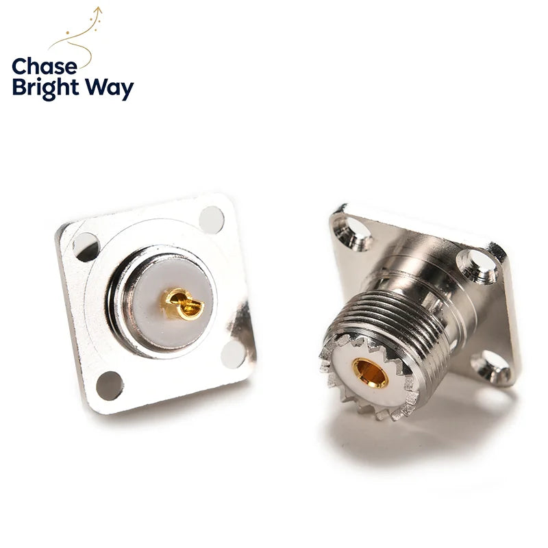 SO239 UHF Female Flange Connector – 4-Hole 25mm Panel Mount RF