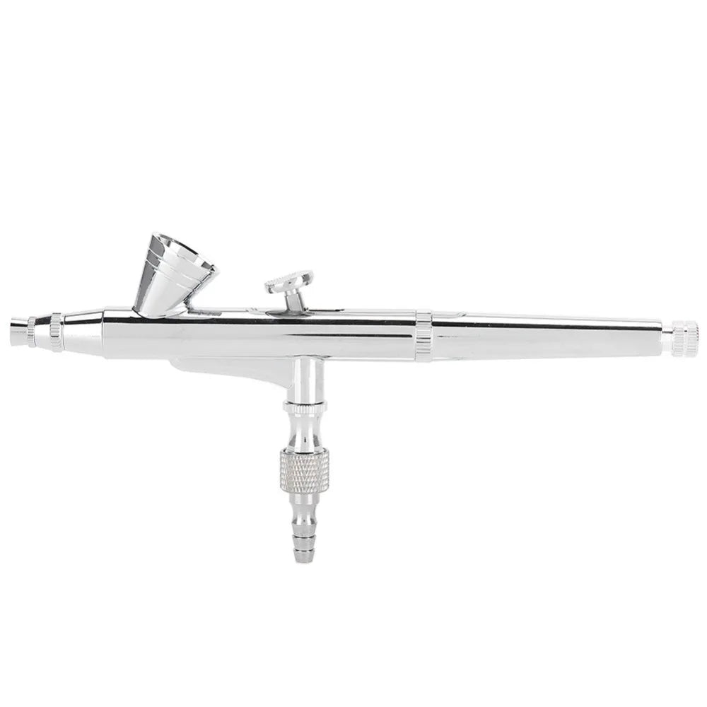 Dual-Action Gravity Feed Airbrush – 0.2mm Nozzle | Silver