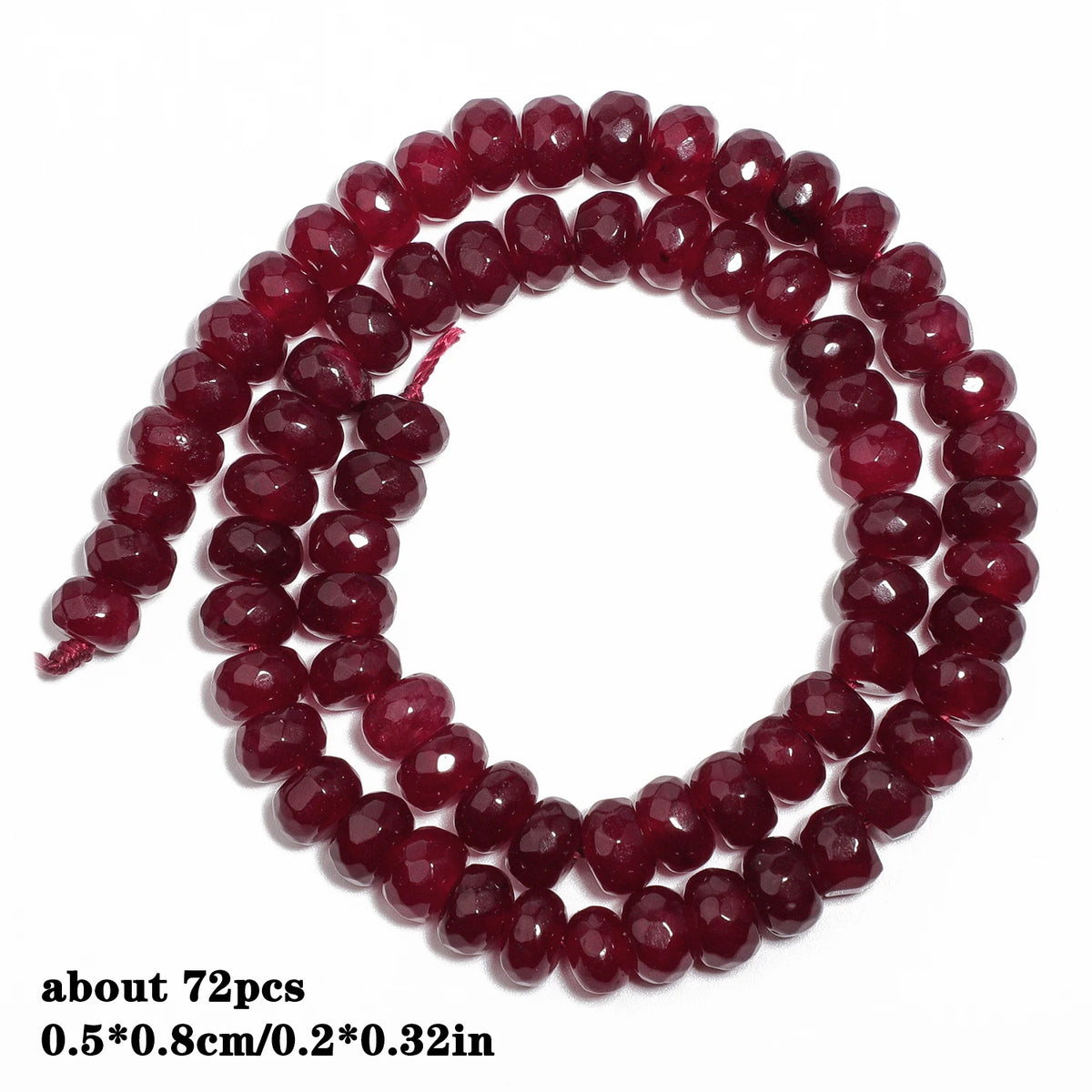 Red Chalcedony Stone Beads – Droplet, Square & Round DIY Jewelry