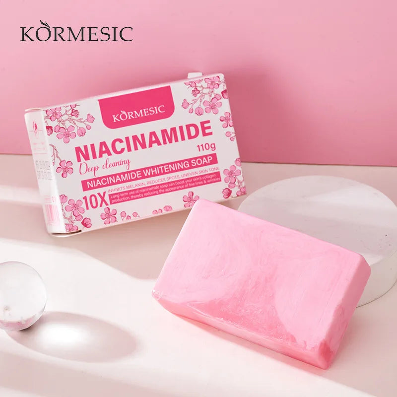KORMESIC Niacinamide Whitening Bar Soap – Anti-Wrinkle Body Skin