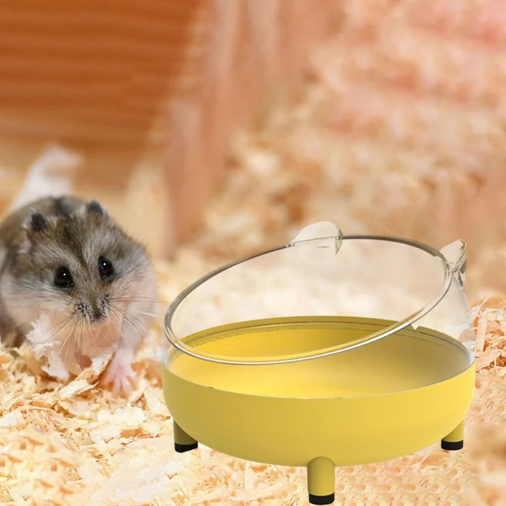 Hamster Sand Bath Box – Transparent Small Animal Container