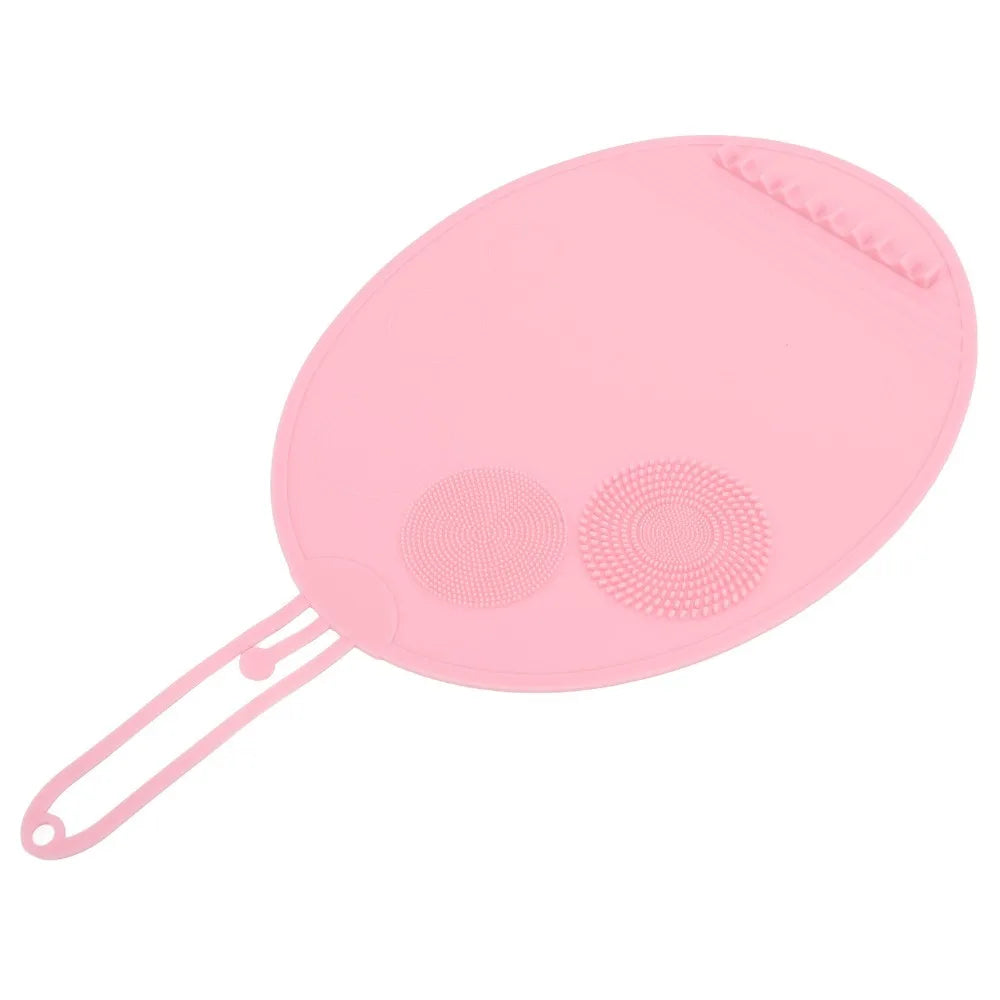 Large Silicone Makeup Brush Cleaning Mat | Multi-Texture Scrubber
