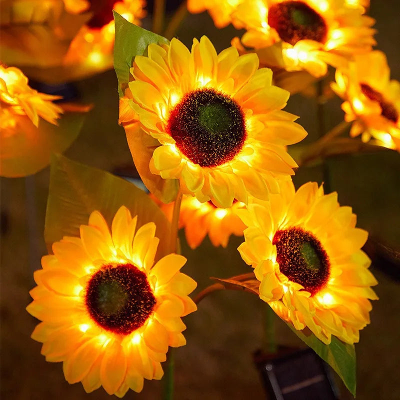 Solar Sunflower Garden Stake Light – IP65 Outdoor Pathway Lamp