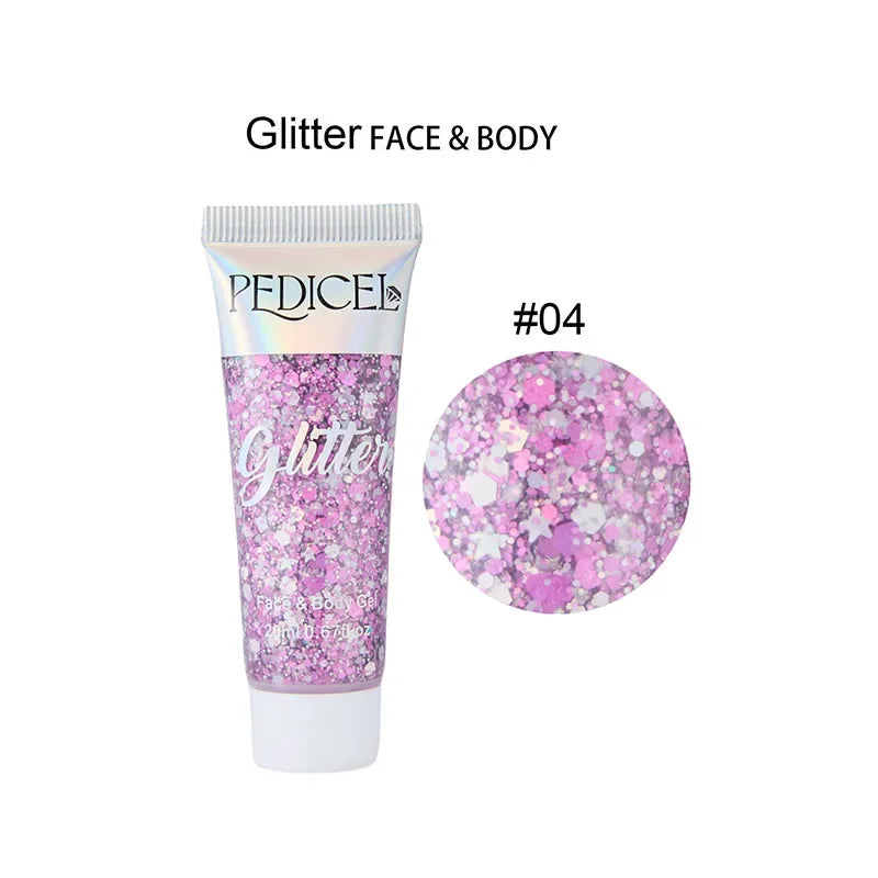 SAKSRAAR Mermaid Glitter Gel Cream – Face Body Hair Sequins