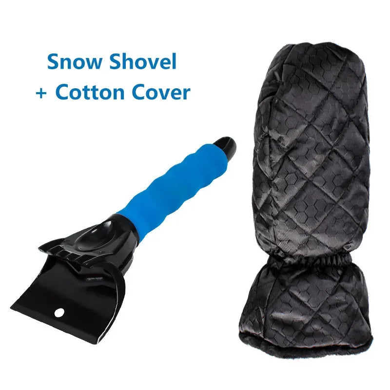 Car Ice Scraper Mitt – Waterproof Snow Brush & Warm Glove
