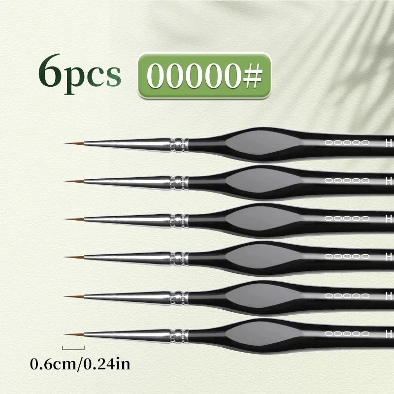 Fine Tip Paint Brush Set – Nylon Detail Brushes for Acrylic
