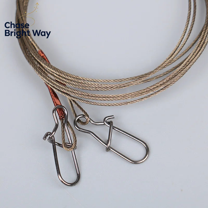 Steel & Titanium Fishing Wire Leader – Anti-Bite & Anti-Winding