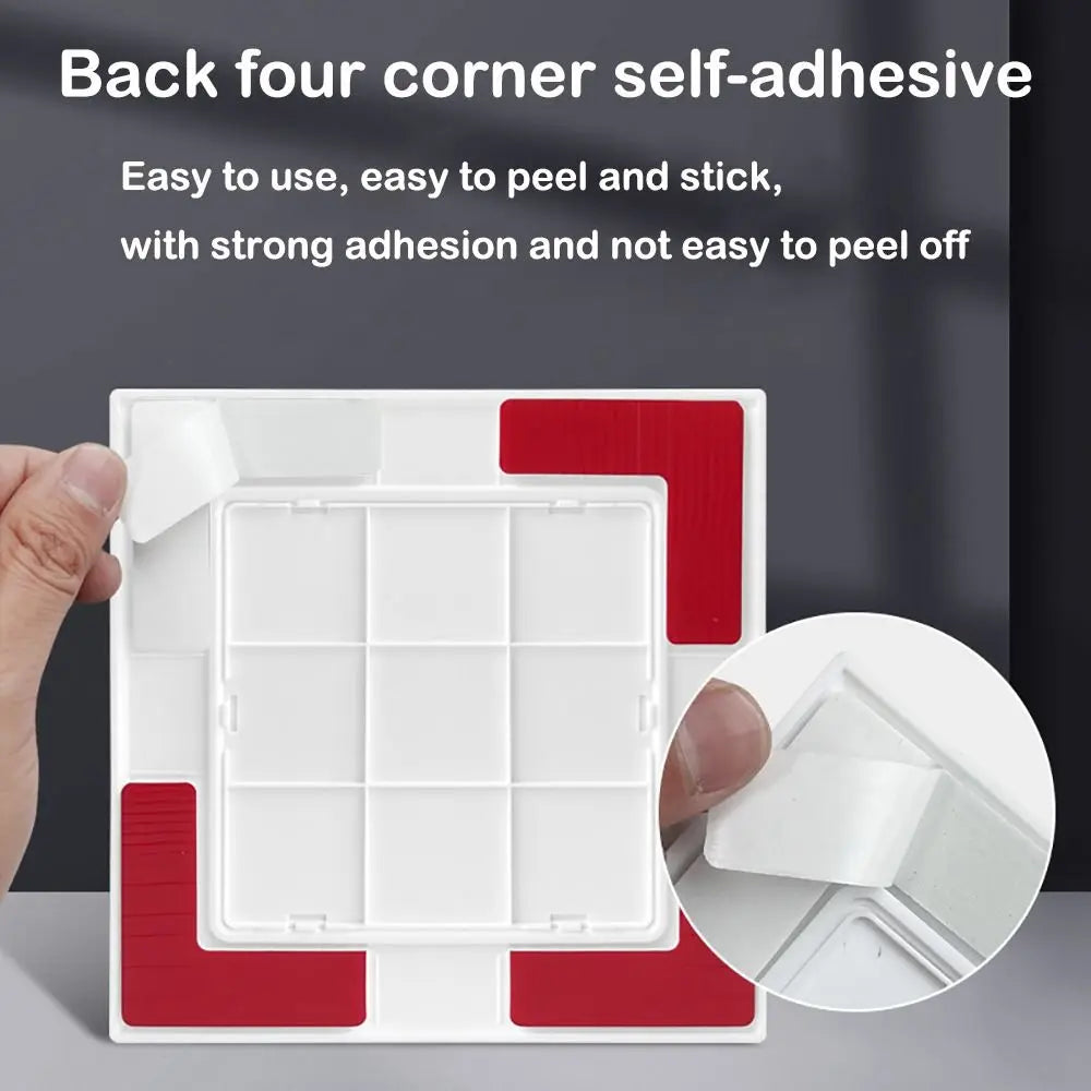 White Hinged Access Panel Hatch – Self-Adhesive ABS Plastic