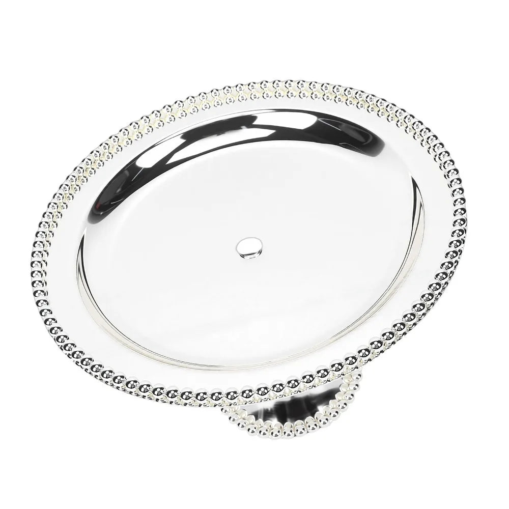 Iron Pedestal Cake Stand – Tall Stem Metal Dessert Serving Tray