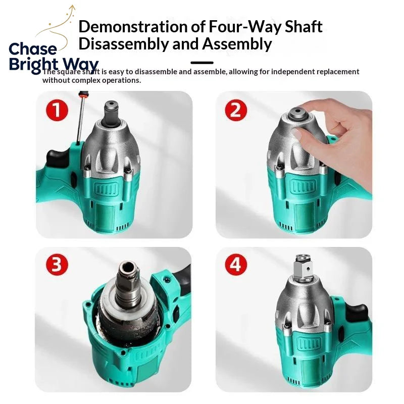 1/2" Magnetic Hex Shank Square Drive Adapter for Power Drills