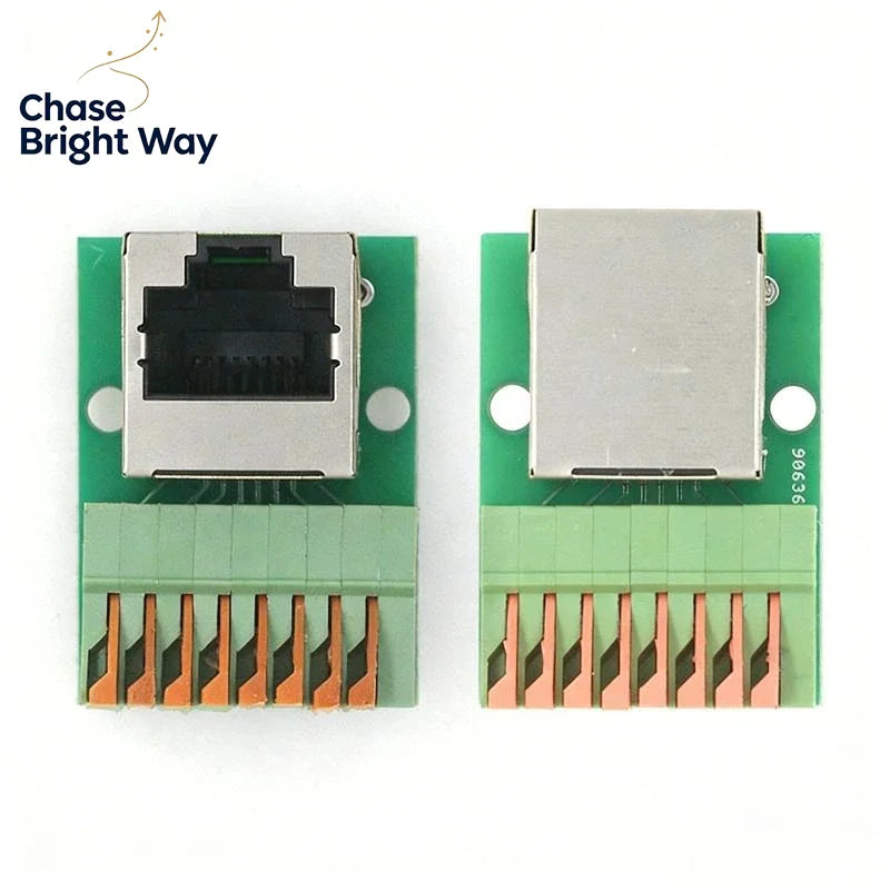 RJ45 Adapter Board Solder-Free Terminal Block | DIN Rail Mount