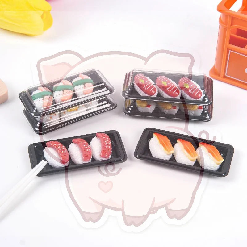 Miniature Sushi Bento Model | 1:12 Scale Dollhouse Food Prop