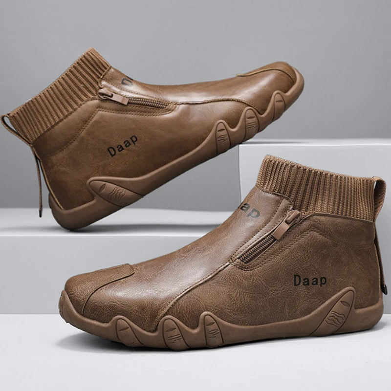 LEDP Men's High-Top Ankle Boots – Non-Slip Outdoor Work Shoes
